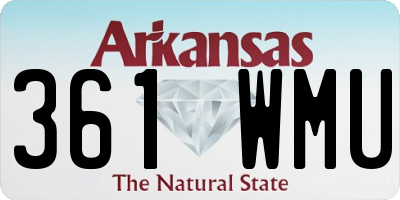 AR license plate 361WMU