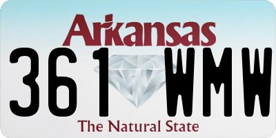 AR license plate 361WMW