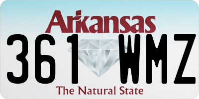 AR license plate 361WMZ