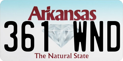 AR license plate 361WND