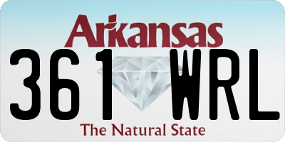 AR license plate 361WRL