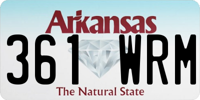 AR license plate 361WRM