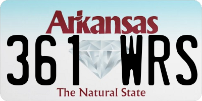 AR license plate 361WRS