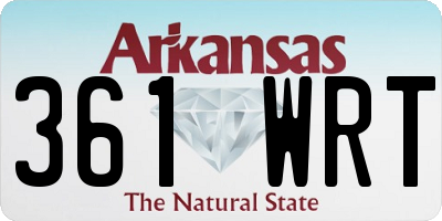 AR license plate 361WRT