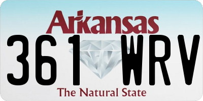 AR license plate 361WRV
