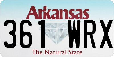 AR license plate 361WRX