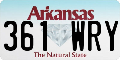 AR license plate 361WRY