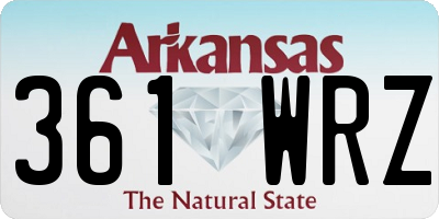 AR license plate 361WRZ