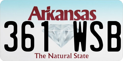 AR license plate 361WSB