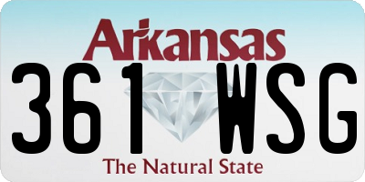 AR license plate 361WSG