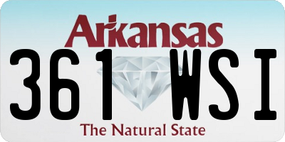 AR license plate 361WSI