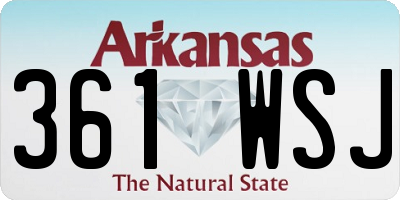 AR license plate 361WSJ