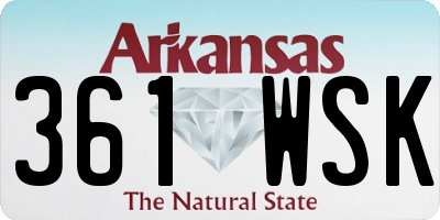 AR license plate 361WSK