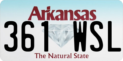 AR license plate 361WSL