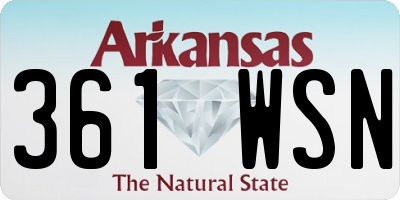 AR license plate 361WSN