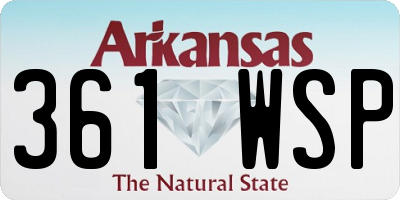 AR license plate 361WSP