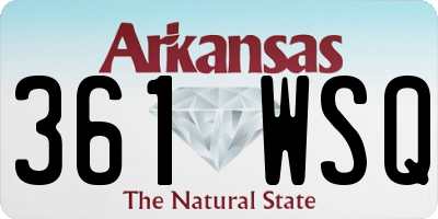 AR license plate 361WSQ