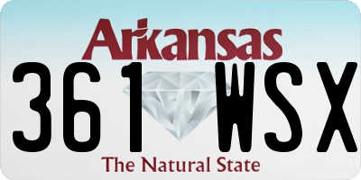 AR license plate 361WSX