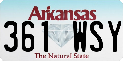 AR license plate 361WSY
