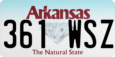 AR license plate 361WSZ