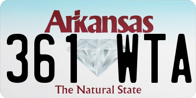 AR license plate 361WTA