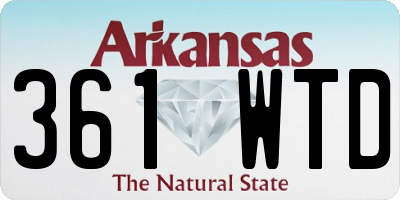 AR license plate 361WTD