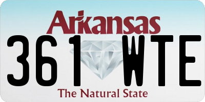 AR license plate 361WTE