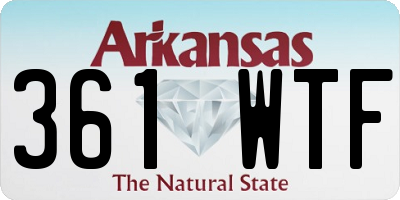 AR license plate 361WTF