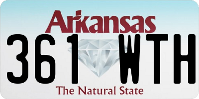 AR license plate 361WTH