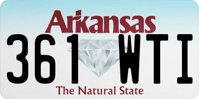 AR license plate 361WTI