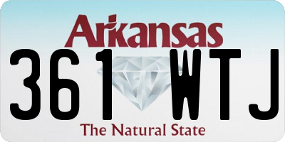 AR license plate 361WTJ