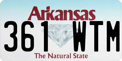 AR license plate 361WTM