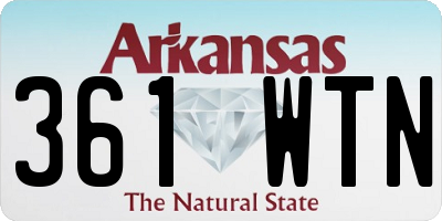 AR license plate 361WTN