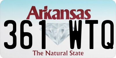 AR license plate 361WTQ