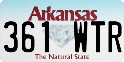 AR license plate 361WTR