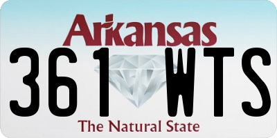 AR license plate 361WTS