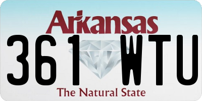 AR license plate 361WTU