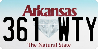 AR license plate 361WTY