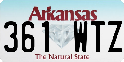 AR license plate 361WTZ