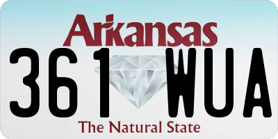 AR license plate 361WUA