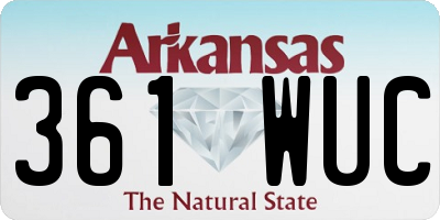 AR license plate 361WUC