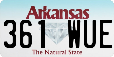 AR license plate 361WUE