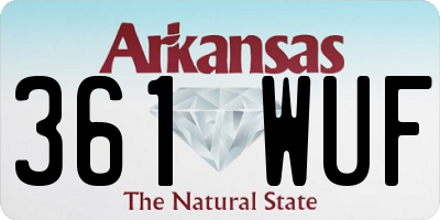 AR license plate 361WUF