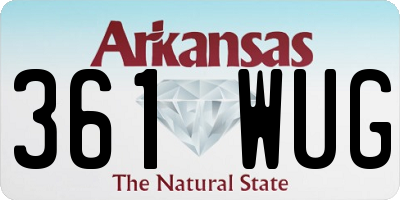 AR license plate 361WUG