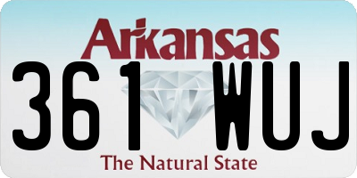 AR license plate 361WUJ