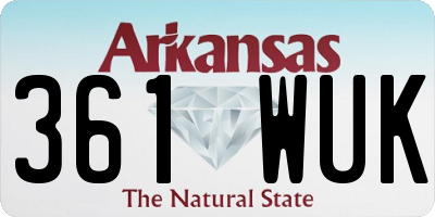 AR license plate 361WUK