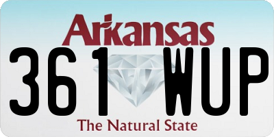 AR license plate 361WUP