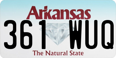 AR license plate 361WUQ