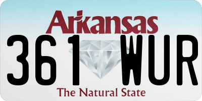 AR license plate 361WUR