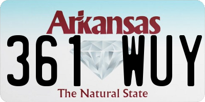 AR license plate 361WUY